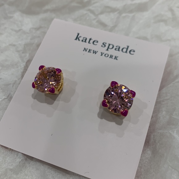 NWT Kate Spade Pink Stud Earrings - Picture 2 of 6